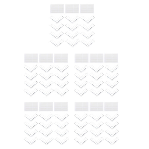 60Pcs Simple Cuttable White PVC Window Corner Protection Bumpers 1