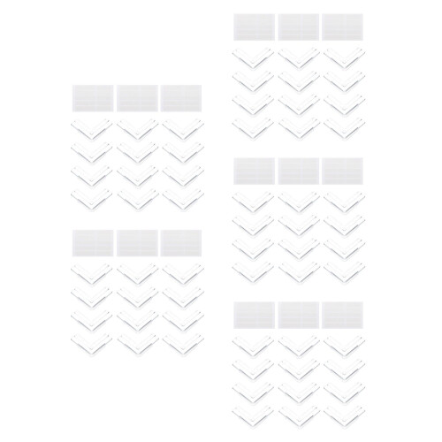 60Pcs Simple Cuttable White PVC Window Corner Protection Bumpers 2