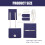 1Set DIY PU Leder Strickbag Material Blau Shoulder Bag 3