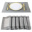 (F009-7 Single frame silver gray) 10-Pack Heatproof Non-Slip Kitchen Placemats 6