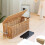 Handgeweven rotan kabeldoos – geventileerd, wit, klein 7