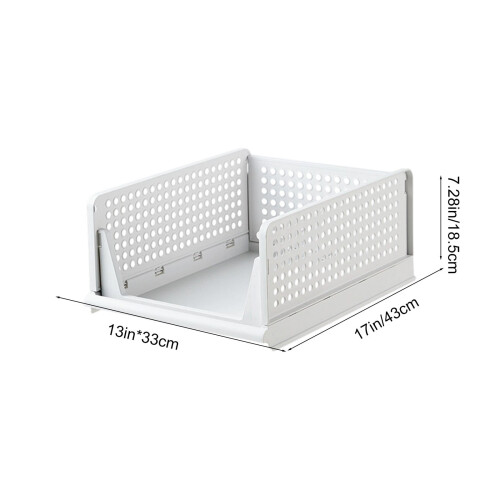 Stackable Plastic Storage Baskets for Closet, Bathroom, Kitchen & Laundry – Weekly Clothes Organizer, Compatible with ARDROBE 2