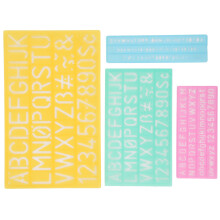 Creative Alphabet Templates For Art And Education, Clear Plastic Letter Stencils With A-Z Letter Sizes And Number Symbols (4PCS)