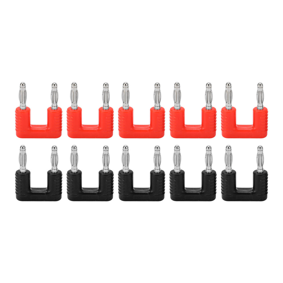 Reusability Focused Banana Plugs Easy To Install Solderless Connectors Stackable Banana Plugs Durable Fine Workmanship Double4mm Color Coded Polarity 9014198249357