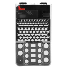 Battery Storage Organizer Case With Tester And Handle Wall Mountable Portable Battery Box Holds110Aaaa D C9V Clear Cover Battery Organizer For All