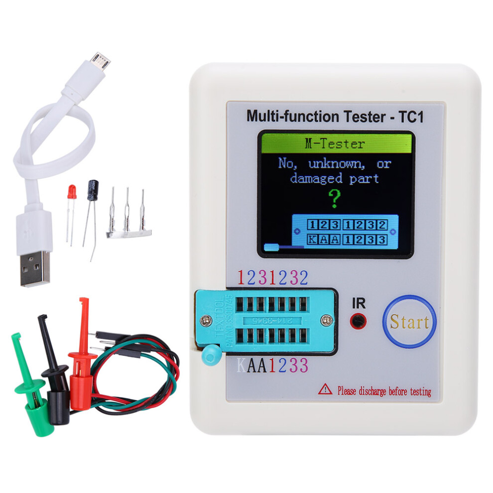 Automatic Detection Transistor Meter Full Color Display With Intelligent Automatic Identification Ir Decoder And Smd Electronic Component Tester For 9180479953265