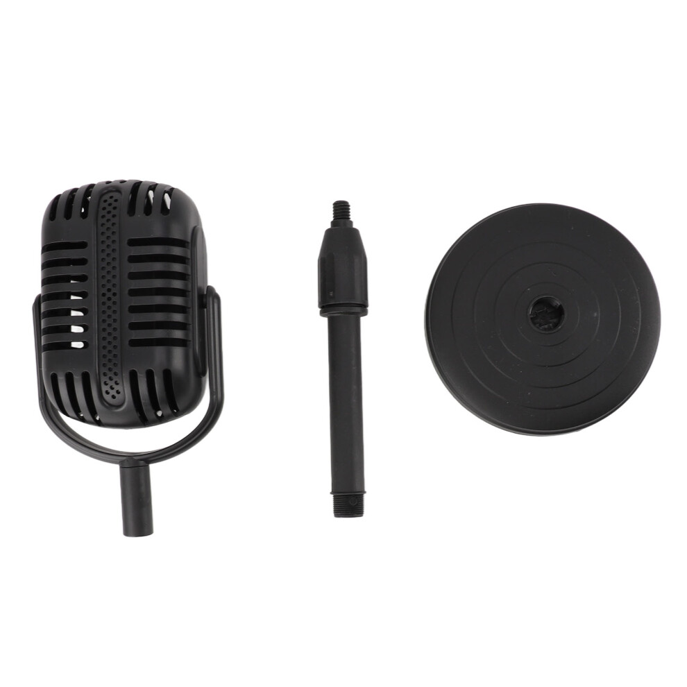 Photography Props Retro Microphone Prop Model Vintage Prop Mic Fake Plastic Microphone Durable Construction Realistic Design Nostalgic Appeal 9489952196633