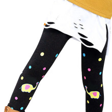 Skin Friendly One Piece Leggings For Toddlers, Printed Design Stretch Pants That Are Soft And Breathable With Elastic Waistband For Comfortable Fit
