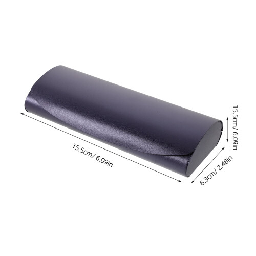 Dark Blue Slim Aluminium Glasses Case Hard Shell Eyewear Protective Storage Box 1
