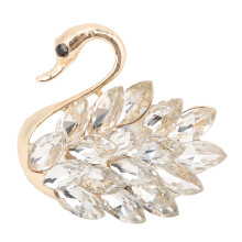 Rhinestone Brooch For Women, Delicate Brooch With Swan Shaped Lapel Pin, Fashion Brooch Alloy Elegant Accessory For Clothing Bag Decoration, Chic And