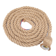 Industriel stil boligindretning naturligt jute reb materiale vintage hamper reb pendellampe 85-265V spændingsområde til caféer barer duplex lofts