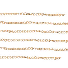 Link Rolls Bulk Jewelry Making Chain, Wide Application High Quality Metal Craft Chain with Gold Plated Color, Light Weight DIY Jewelry Making Chain