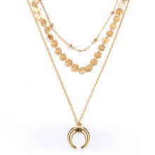 Pendant Necklace for Women, Versatile Accessory with Three Layers Clavicle Layered Necklaces, Multiple Layered Necklaces Trendy Lightweight Jewelry