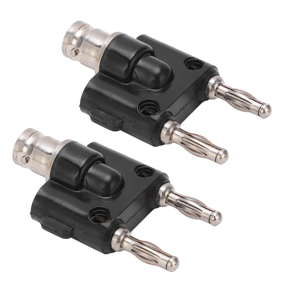 No Soldering Required Adapter For Binding Posts, Bnc Female To Dual Banana Male Plug Coaxial Splitter Connector, Rf Coaxial Adapter With Screws Type 9083649438879