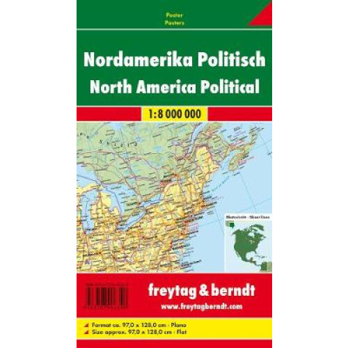 North America physical-political