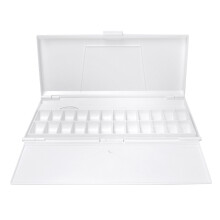Large Mixing Tray, Folding Palette Watercolor Palette with Lid Compact and Lightweight with Ergonomic Groove Design, Deep Slanted Wells Keeps Paint