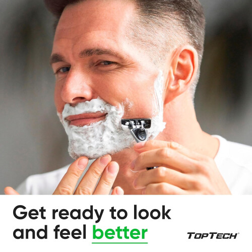 Men's Razor - Manual razor and replaceable blades - 23-blade pack (1 handle + 22 replaceable packs) 1