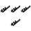 4Pcs Removable Iron Hole Board Racks Black Home Fixing Shelf 4