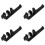 4Pcs Removable Iron Hole Board Racks Black Home Fixing Shelf 6