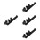 4Pcs Removable Iron Hole Board Racks Black Home Fixing Shelf 7