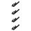 4Pcs Removable Iron Hole Board Racks Black Home Fixing Shelf 9