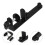 4Pcs Removable Iron Hole Board Racks Black Home Fixing Shelf 11