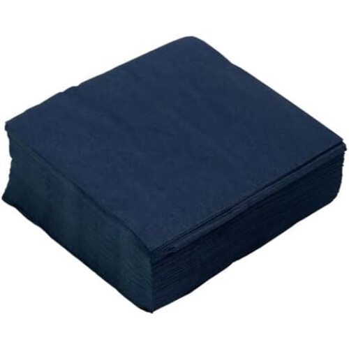 Small Beverage Napkins - 5 x 5 - Navy Blue - 50/Pack 1