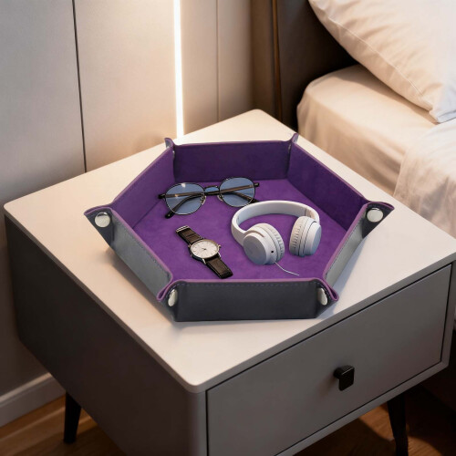 Hexagon Dice Tray for Tabletop & RPG Games – Foldable, Portable, Compatible with D&D 1