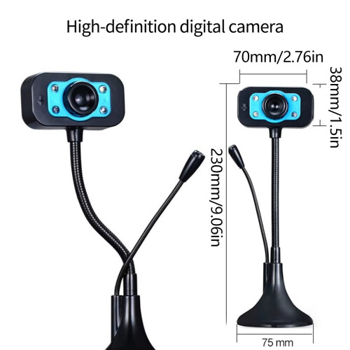 PC Webcam Desktop Computer Camera USB Webcam for Home Dormitory Tabletop Computer Webs Camera with Microphone 2