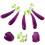 2Sets Purple Artificial Foam Eggplant Hanging Strings for Home Decor 9