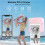 Plastic Portable Photo Printer, Blue2 Wireless Pocket Printer, Bluetooth-Compatible, for Study Notes & Wrong Questions, Compact with 5 Paper Rolls 3