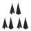 6Pcs Reusable Black Speaker Stand Protectors Polyester Stage Covers 4