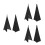 6Pcs Reusable Black Speaker Stand Protectors Polyester Stage Covers 6