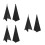 6Pcs Reusable Black Speaker Stand Protectors Polyester Stage Covers 8