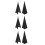 6Pcs Reusable Black Speaker Stand Protectors Polyester Stage Covers 9