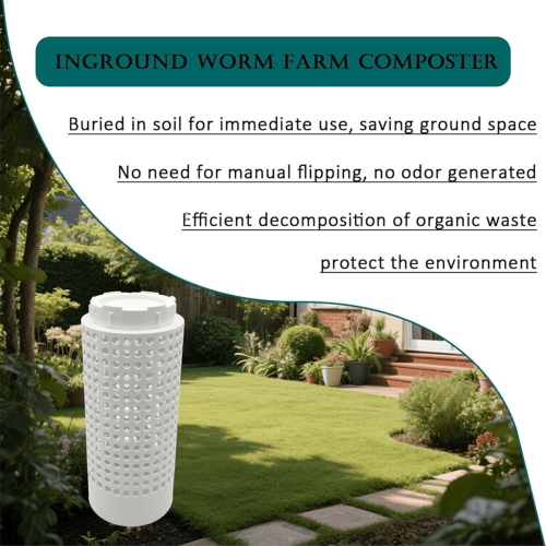 Compost Bin Outdoor White 2 PCS 2