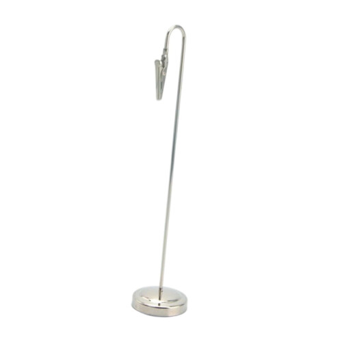 Metallbordsnummerhållare – Silver, modern klämmdesign 1