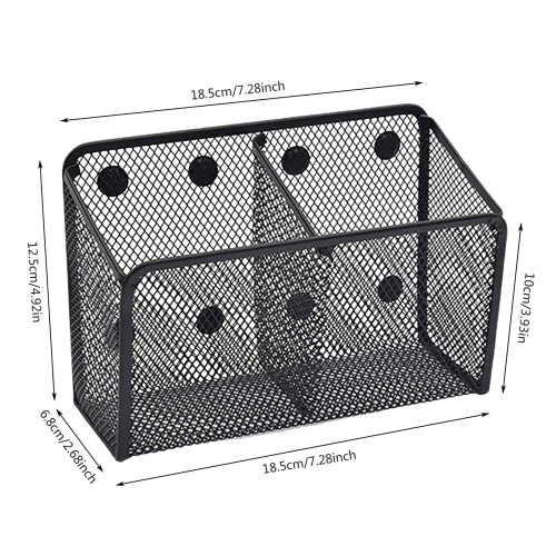 Storage Basket with Mesh Compartments and Strong Magnet for 2