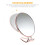 ACDANC Double Sided Hand Held Mirror Makeup Mirror with Adjustable Handle 3