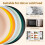 23cm Round Salad Dessert Dinner Plate Stackable Unbreakable Reusable 4Pcs Wheat Straw Dish Microwave Safe Fruit Plate for Dining 6