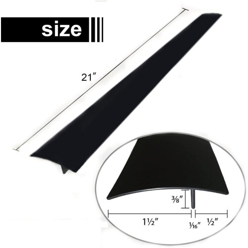 Silicone stove gap cover black 21 inch 6 pack 1