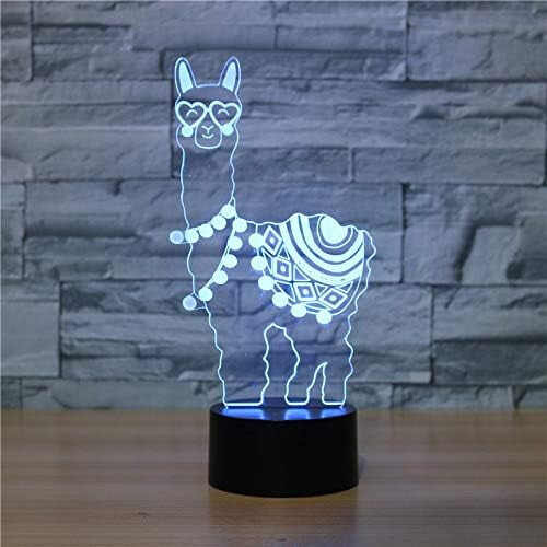 YSITIANNA3D Φωτιστικό νυκτός LED με αλπακά και τηλεχειριστήριο, 16 χρώματα, οπτική λάμπα 1
