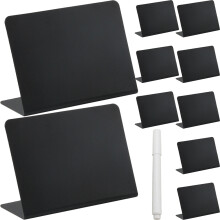1Set Kleine Schwarze Kreidetafeln PVC Ideal Für Buffet, Namensschilder