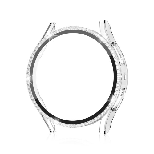Θήκη συμβατή με Samsung Galaxy Watch6 44 χιλιοστών με σκληρό πλαίσιο PC και διακοσμητικά από 2