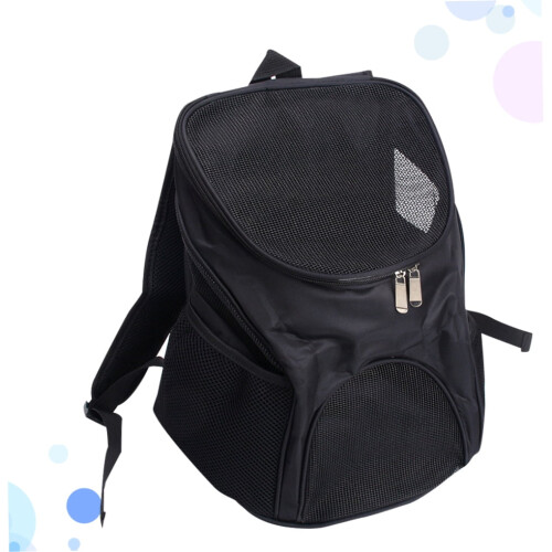 Pet Backpack for Dog Carrier Lightweight Comfortable Front Or Back Use Black 2