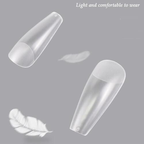 False Nail Tips Coffin Almond Shape 24 pcs 2