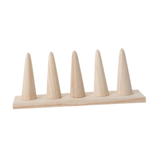 Wood Ring Display Holder Stand for Finger Rings 2