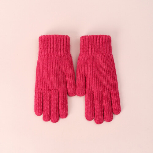 Gestrickte Winterhandschuhe mit Fleecefutter, winddicht 1