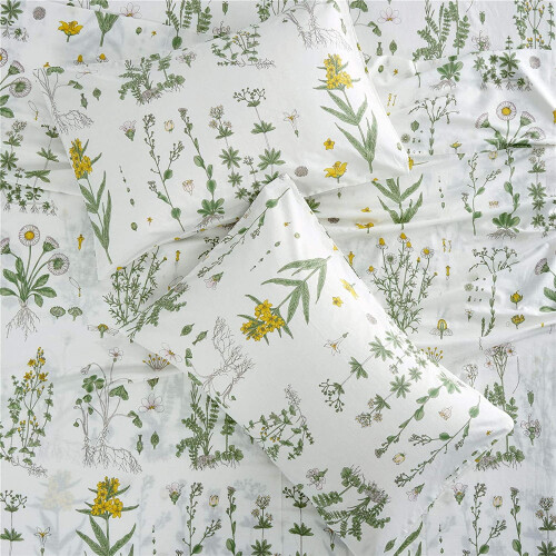 Floral Bed Sheet Set Microfiber 4-Piece Full 2