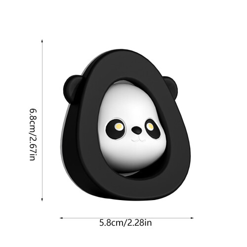 Panda-Türstopper mit Saugnapf, grau, 6,8 x 5,8 cm 2